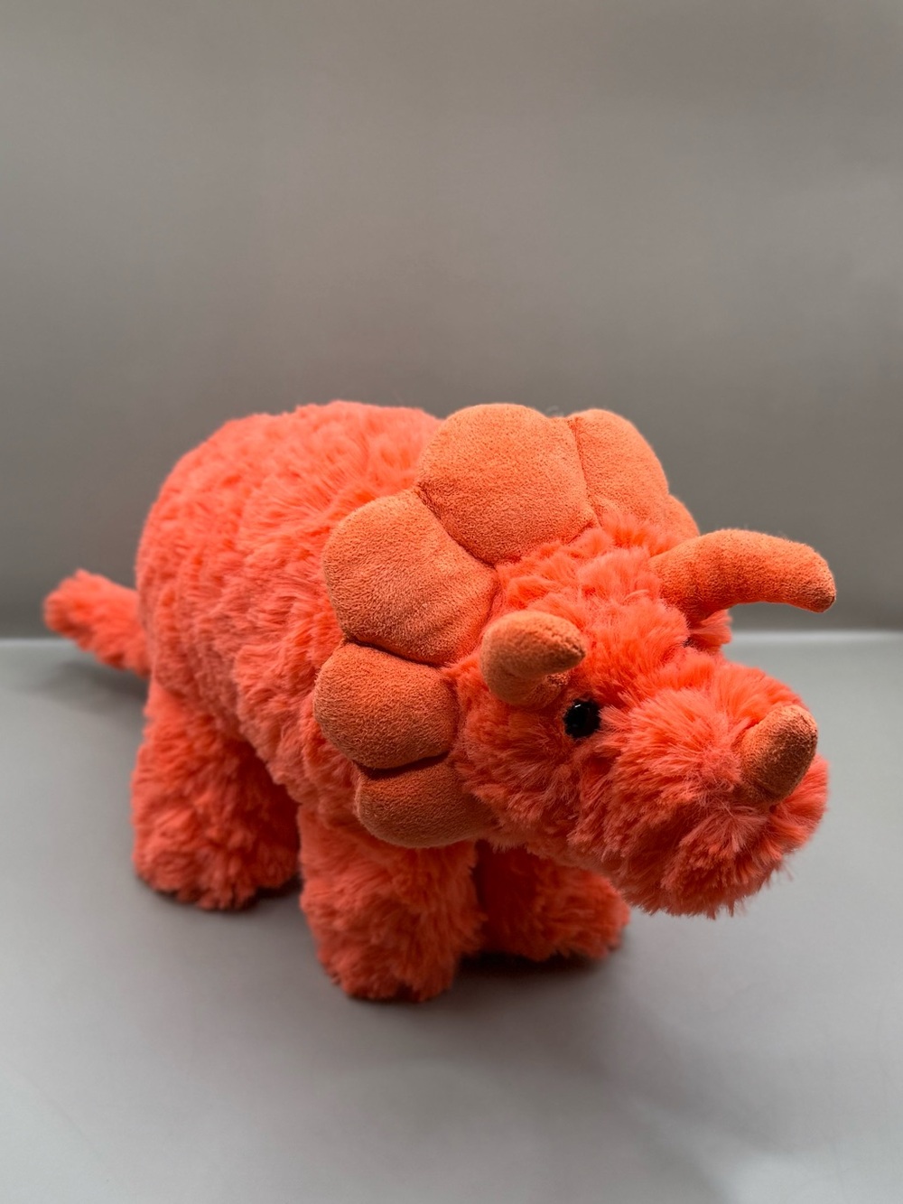 Manhattan Toy Company Red Orange Rory Triceratops Plush Stuffed Animal Lovey